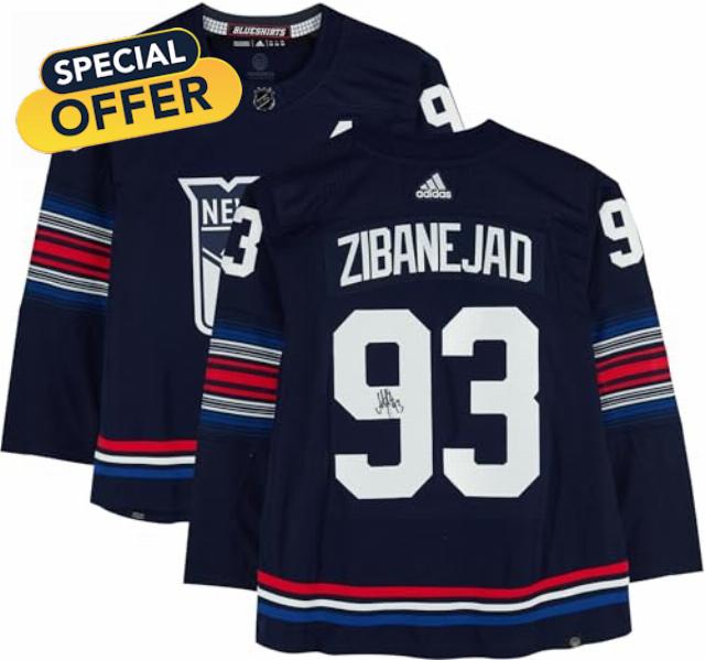Mika Zibanejad New York Rangers Autographed 2023-24 Navy Alternate Adidas Authentic Jersey - Autographed NHL Jerseys