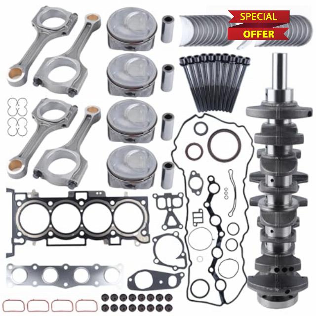 Engine Rebuild Overhaul Kit With Crankshaft & Con Rods Compatible with Hyundai KIA G4KJ 2.4L 23111-2G200