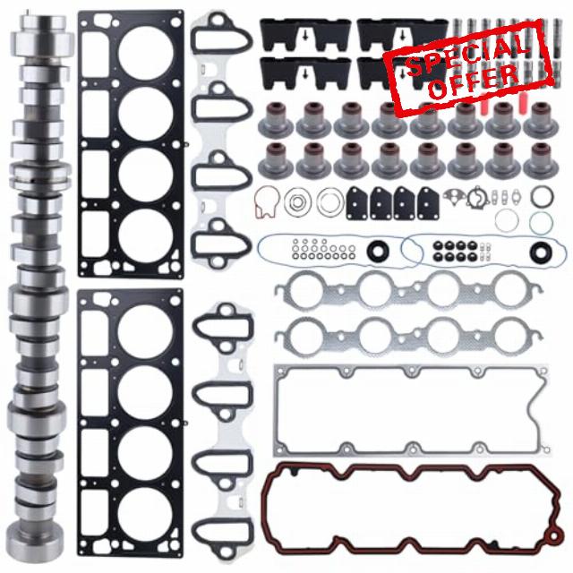 MISIOEK 5.3 AFM DOD Lifters Camshaft Kit Head Gasket Compatible with 2007-2013 Buick Chevy Avalanche Silverado Suburban Tahoe Trailblazer Envoy Sierra Yukon 5.3L V8 12595365