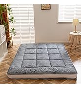 Extra Thick Futon Floor Mattress, Padded Japanese Folding Roll Up Mattress Sleeping Pad, Foldable...