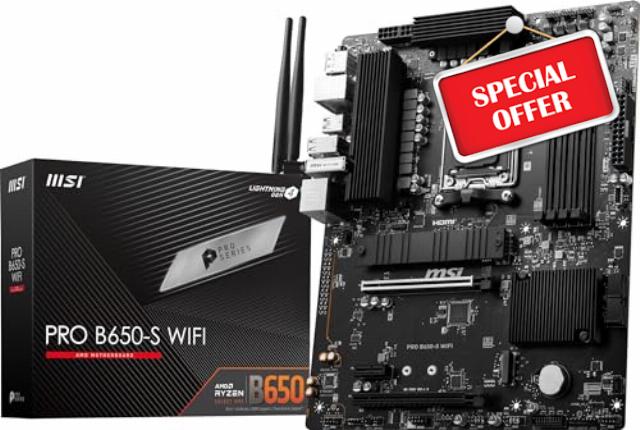 MSI PRO B650-S WiFi ProSeries Motherboard (AMD Ryzen 8000/7000 Series