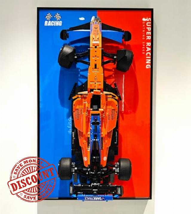 Display Wallboard for Lego Technic 42141 McLaren Formula 1 2022 Replica Race Car