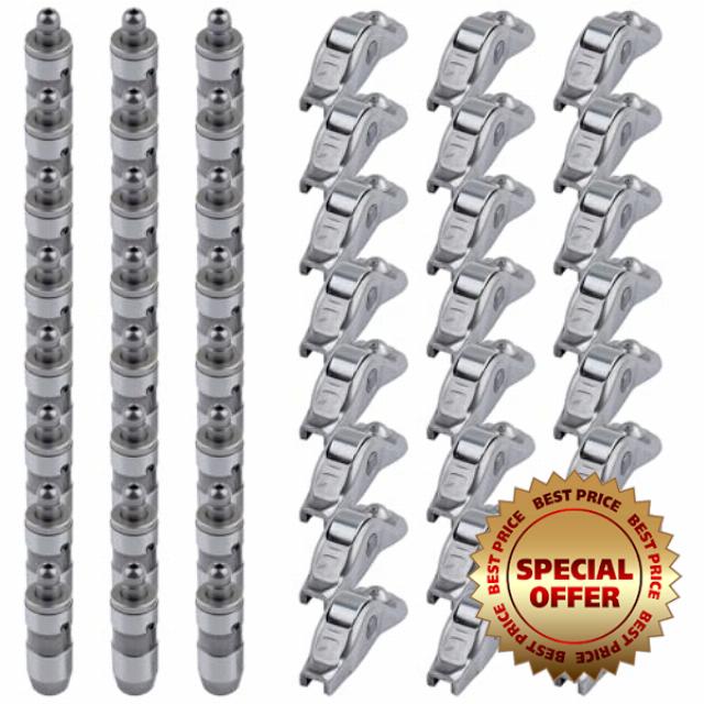 48PCS Engine Rocker Arm 3L3E6529DA & Valve Lifter Kit 5L1Z-6500A for Fo-rd Lin-coln Mercury F150 F250 F350 F450 F550 4.6L/5.4L V8/ 6.8L V10 Engine 2005-2014