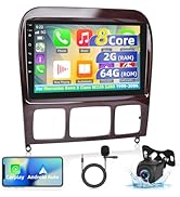Car Radio for Mercedes Benz S Class W220 S280 1999 2000-2006 with Wireless Carplay & Android Auto...