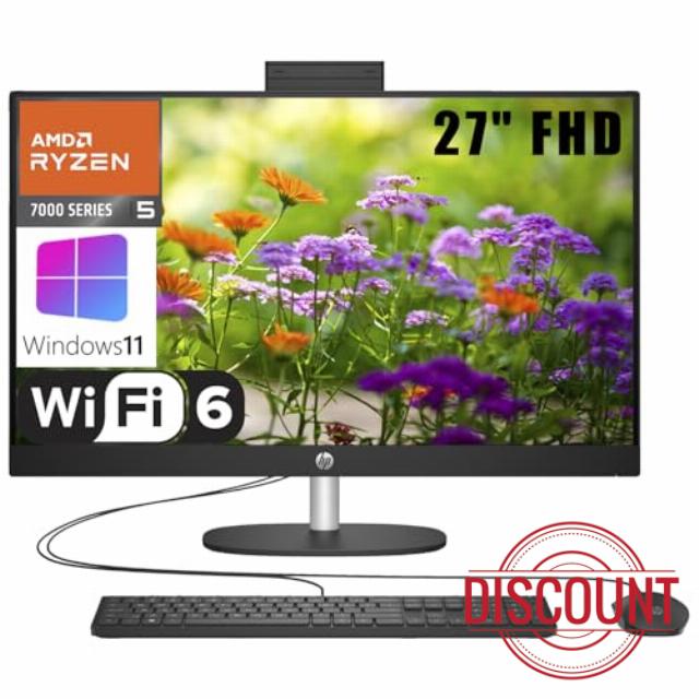 HP 27 AIO 27" FHD All-in-1 Desktop Computer
