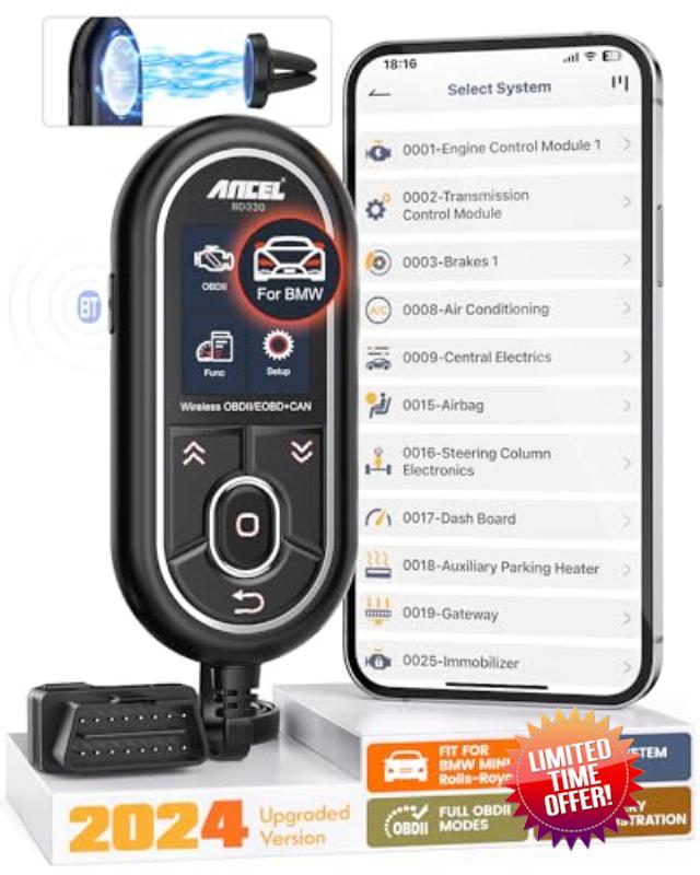 ANCEL BD330 OBD2 Scanner Bluetooth Fits for BMW/Mini/Rolls Royce