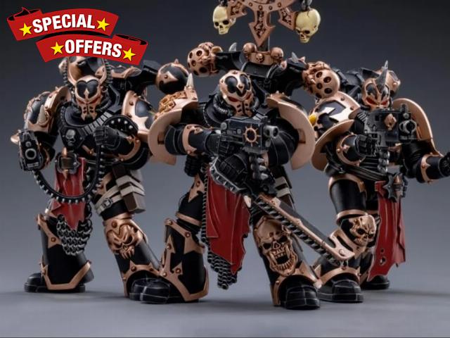 Warhammer 40K Black Legion Chaos Space Marines 1/18 Scale Figure Warband Set of 3