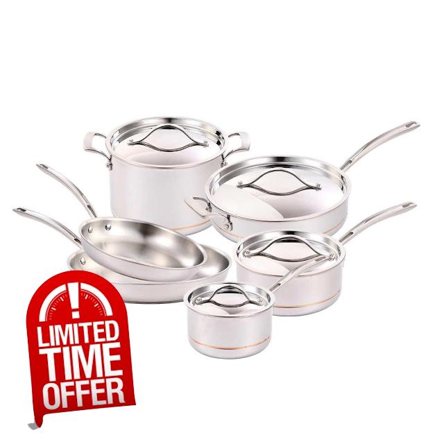 Kirkland Signature 5-ply Clad Stainless Cookware Set