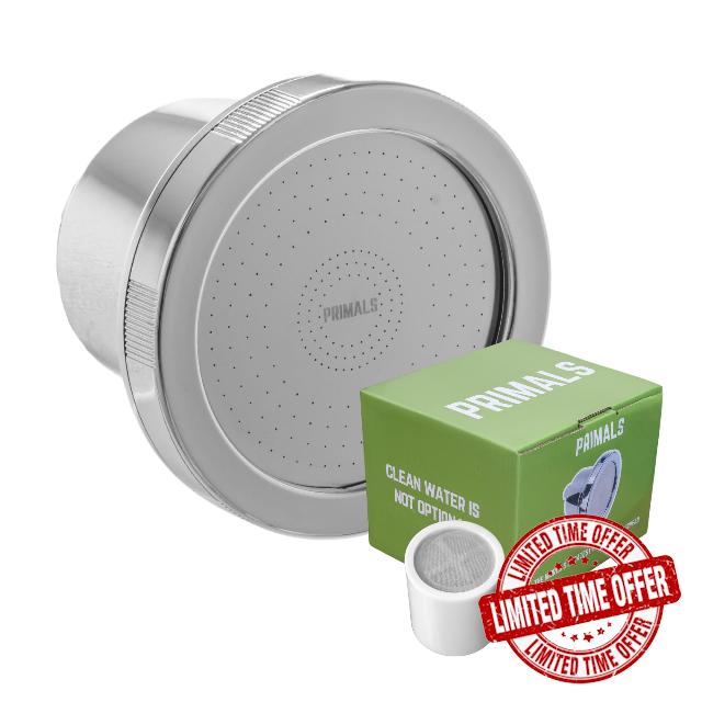PRIMALS Filtered Shower Head - Reduces Dry Itchy Skin