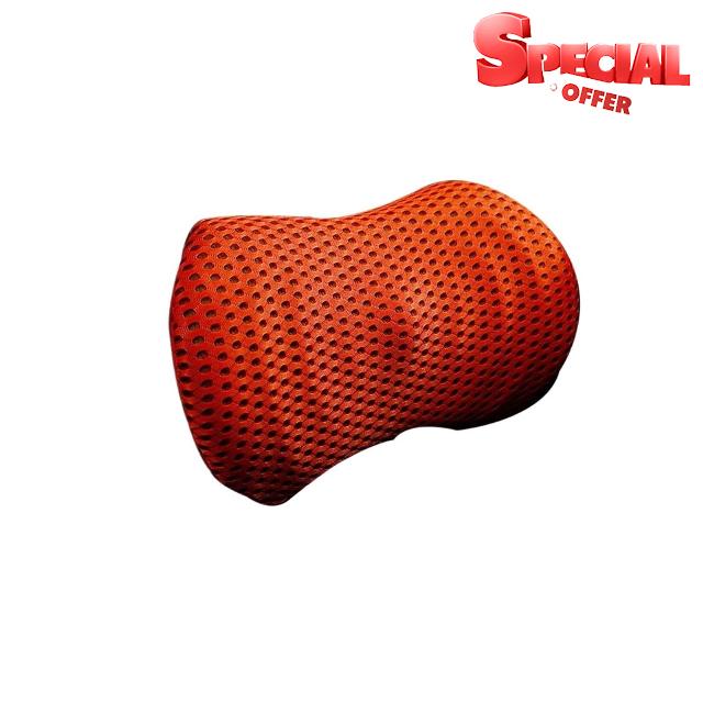 Car Lumbar Support Pillow Lower Back Pain Relief Protective Cushion Car Back Support Backrest Universal Vehicle Cushion (Color : Orange)
