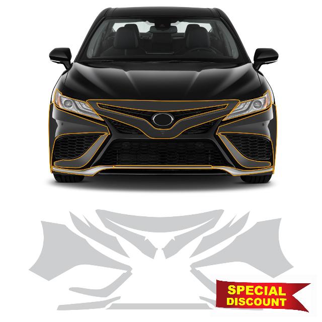 for 2021-2024 Toyota Camry SE XSE Edition PPF Precut Car Paint Protective Film Self Healing TPU HD Film Scratch Protector Exterior Accessories (Front Bars + Headlights 8Pcs)