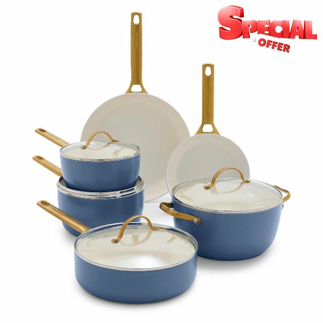 GreenPan Reserve 10 Piece Cookware Pots and Pans Set