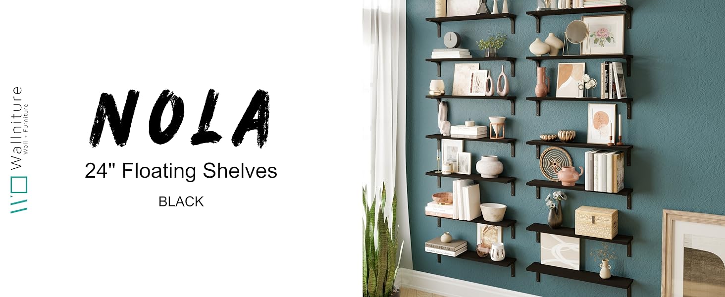 nola floating shelves with black brackets wall bookshelf wall mounted shelves kitchen wall shelves