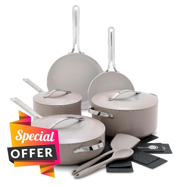 GreenPan Nova 10 Piece Cookware Pots and Pans Set