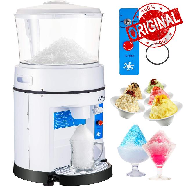 VEVOR 110V Commercial Ice Shaver Crusher 1100LBS/H with 17.6 LBS Hopper