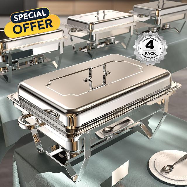 Chafing Dishes for Buffet 4 Pack