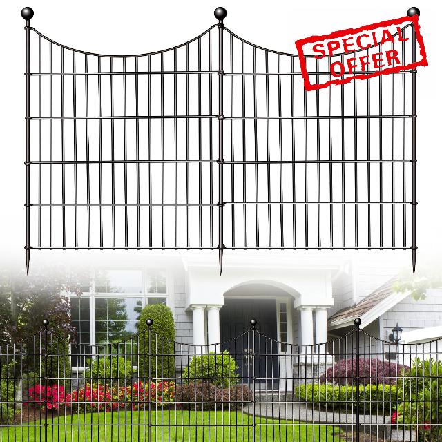 10 Panels Fence for Dogs Outside Dog Fence Outdoor for Yard Garden Fencing Animal Barrier Fencing for Yard Outdoor Dog Fence Panels Garden Fences and Borders for Dogs Privacy Fence No Dig Decorative