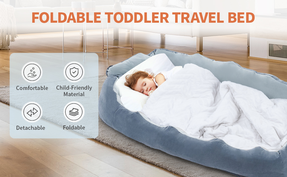 toddler travel floor bed