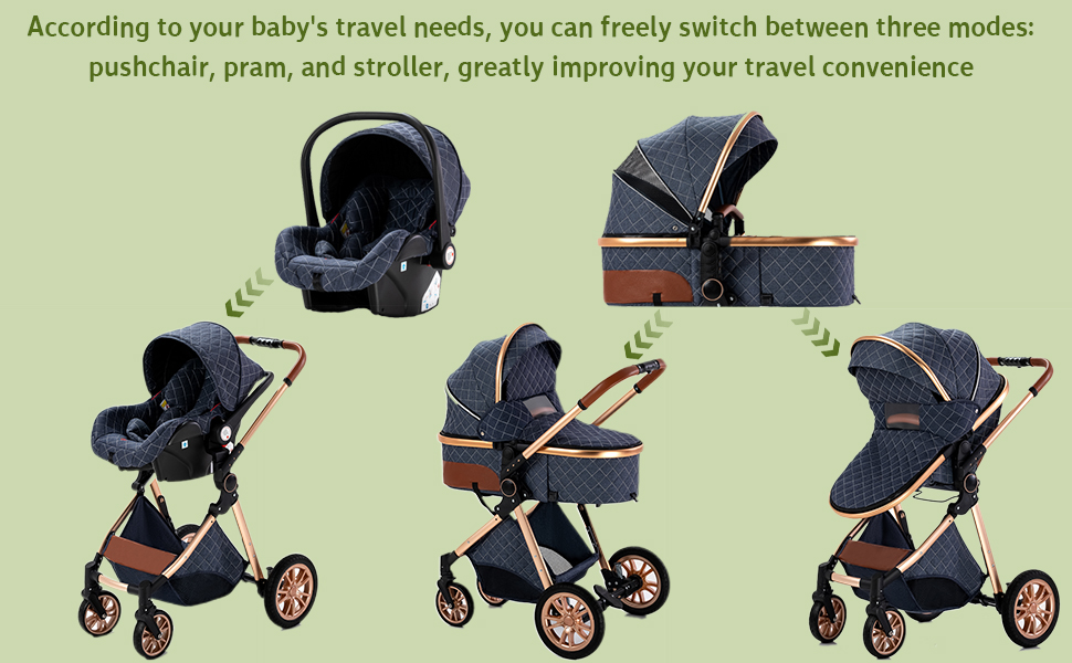 3 in 1 Baby Stroller