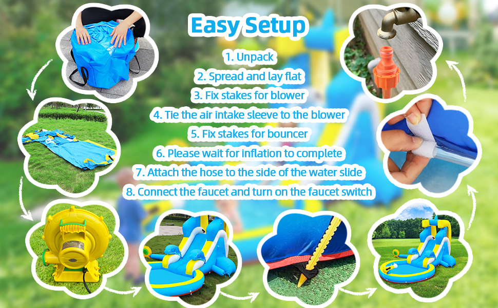 inflatable water slide bounce house