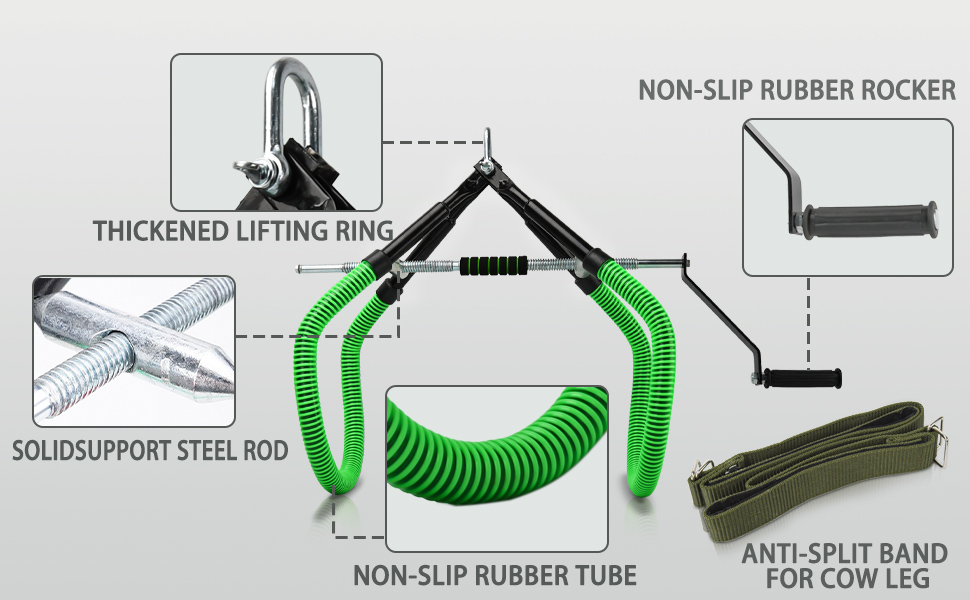 Hip lifter for cows, cow standing aid for obstetric delivery of cows in dairy farms