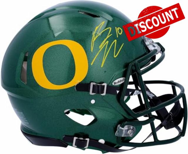 Bo Nix Oregon Ducks Autographed Speed Authentic Helmet - Autographed NFL Helmets
