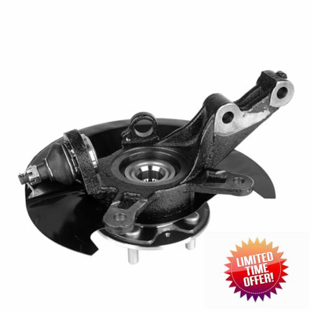 Front Steering Knuckle & Wheel Bearing Hub Assembly Compatible with Honda Civic 2001-2002 L4 1.7L