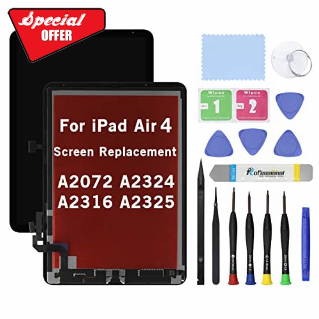 10.9" New Screen Replacement for iPad Air 4 4th Generation 2020 A2072 A2324 A2316 A2325 LCD Display Glass Touch Digitizer Premium Kit with Tools