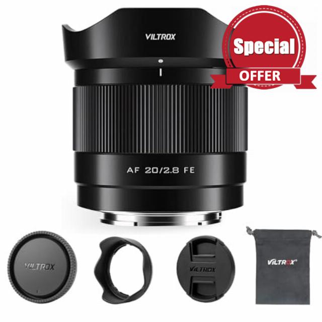 VILTROX FE 20mm f2.8 for Sony E-Mount AF Lens 20mm f/2.8 Super Wide Angle Autofocus Lens Full Frame Lens Compatible with Sony a7cii