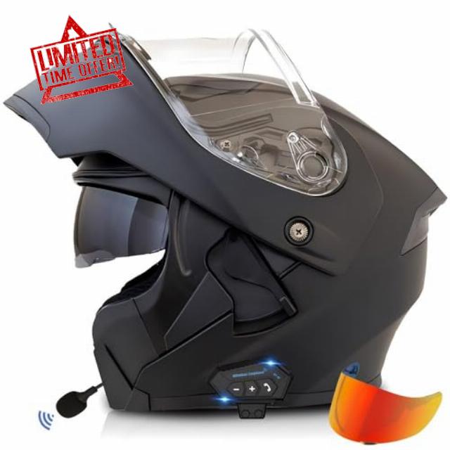 Bluetooth Modular Motorcycle Helmets Helmets for Adults Motorcycle DOT Approved