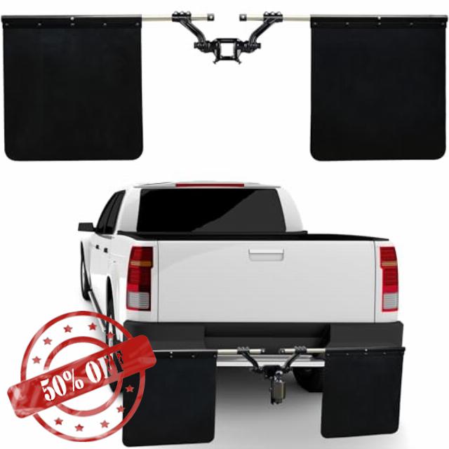 2" Hitch Mounted Mud Flaps 00108 Mud Flaps for Trucks Truck Mud Flaps Heavy Duty Adjustable Height and Width