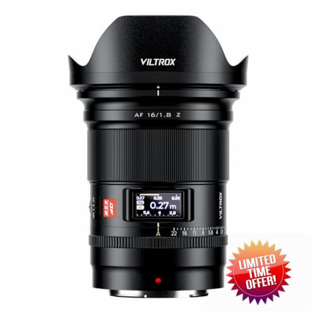 VILTROX AF 16mm F1.8 Z Full Frame Lens for Nikon Z-Mount