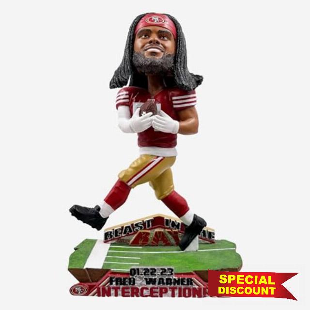 Fred Warner San Francisco 49ers Beast In The Bay Interception Bobblehead NFL