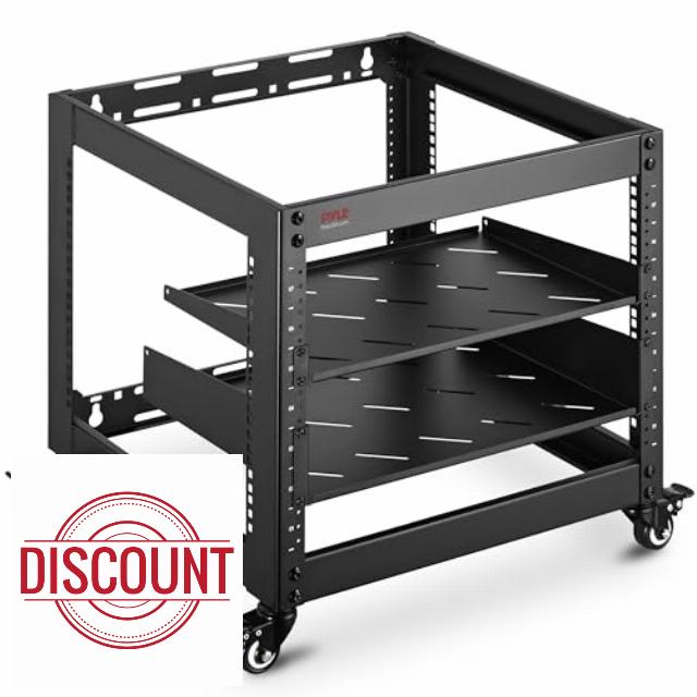 10U Server Rack Network Cabinet - Enclosed Wall Mount Rack Includes Mounted Fan