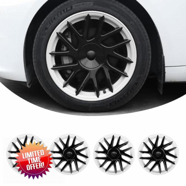 Motrobe 2024 Tesla Model 3 Wheel Cover 18 Inch Hubcaps Wheel Hub Caps OEM Rim Protectors Cover Replacement Model 3 Exterior Accessories Highland Set of 4