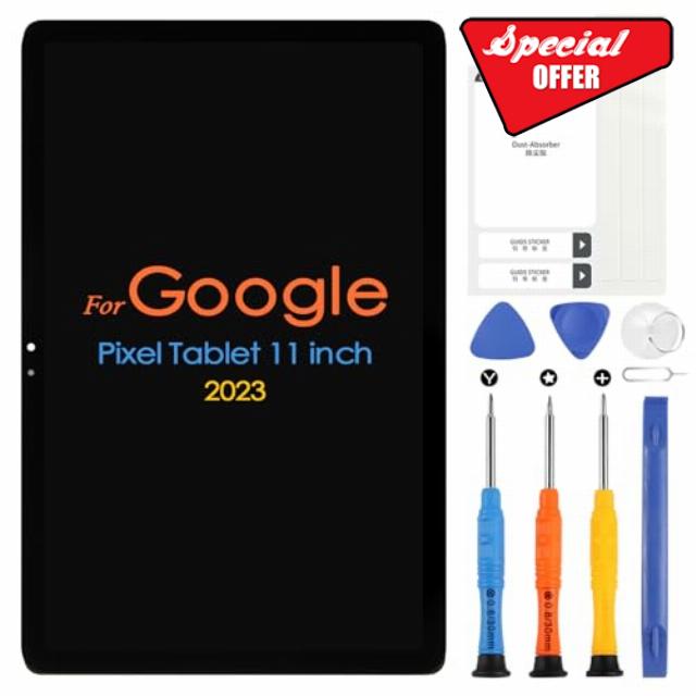 Screen Replacement for Google Pixel Tablet 11" 2023 LCD Display Digitizer Touch Screen Assembly with Repair Tools(Black)