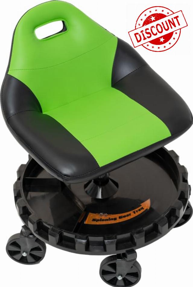 Traxion 400lb Capacity 2-705 Green Progear Mobile Rolling Gear Seat
