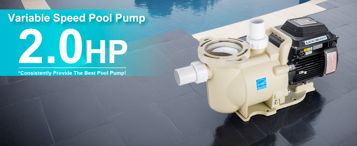 variable speed pool pump inground 2hp 230v pool pump