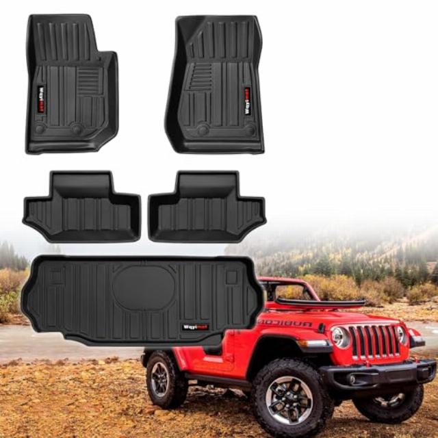 for 2007-2018 Jeep Wrangler JK 2 Door Floor Mats & Cargo Liner