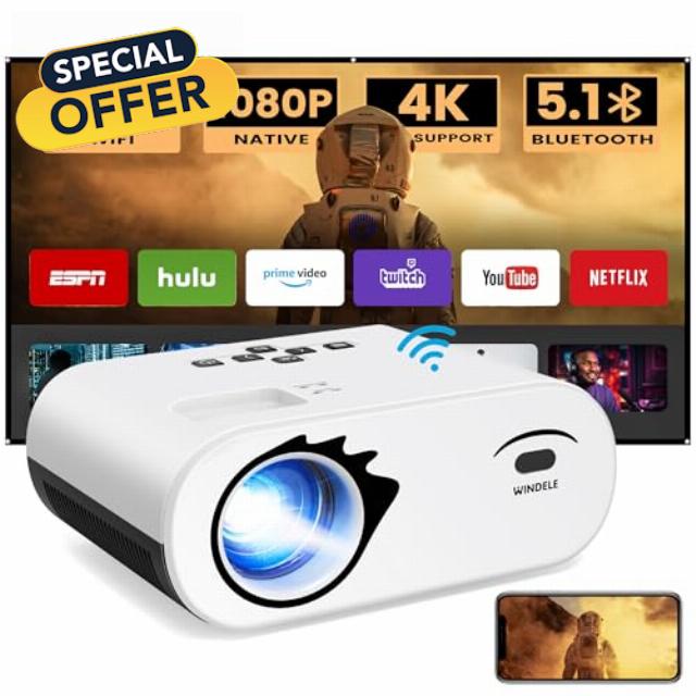 2024 Upgraded 5G Wifi Bluetooth Projector