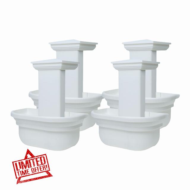 Fence Post Planter - Elegant White PVC Plant Hanger