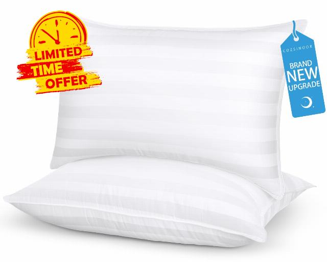 COZSINOOR Queen Size Bed Pillows for Sleeping - Premium Down Alternative Pillows Set of 2 for Side