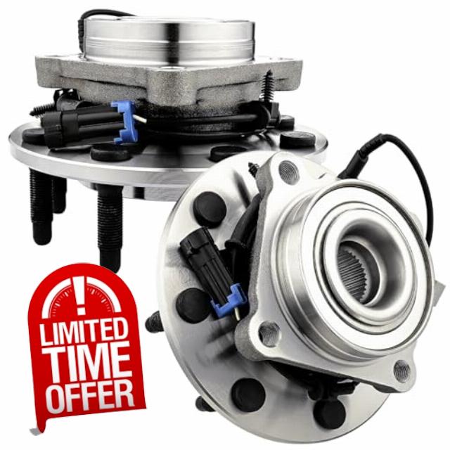 515098 Pair (2) Front Wheel Bearing Hub Assembly Fits for 2007-2010 Chevy Silverado 2500 2500HD 3500HD