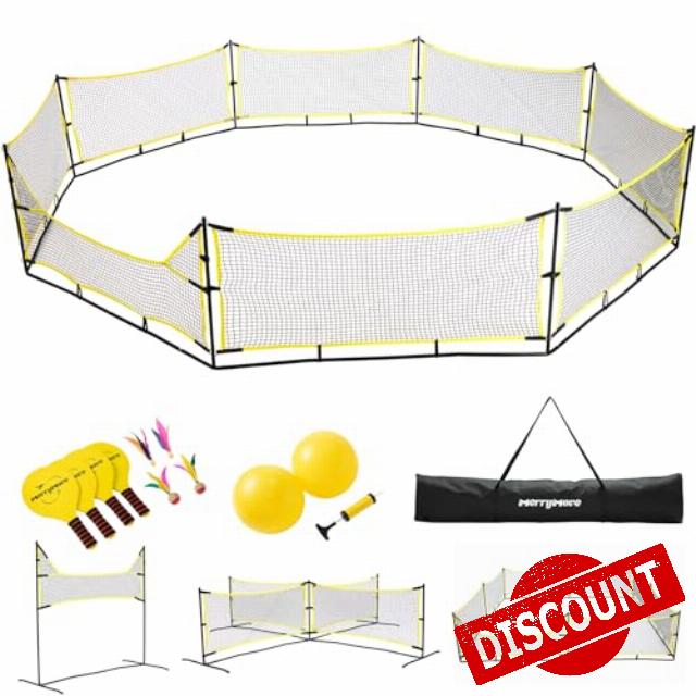 Portable Gaga Ball Pit: 15FT Gaga Pit for Kids Indoor and Outdoor Games