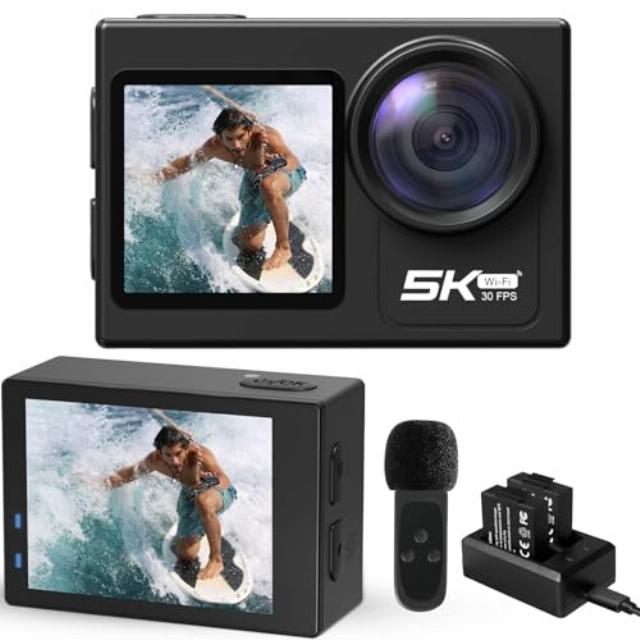 Action Camera 5K 30FPS Underwater Camera Snorkeling 131FT