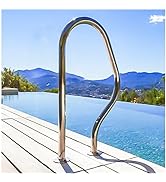 JENLER - Stainless Steel Pool Handrail - 304 Stainless Steel Pool Rail | Triangle-Shaped Design |...
