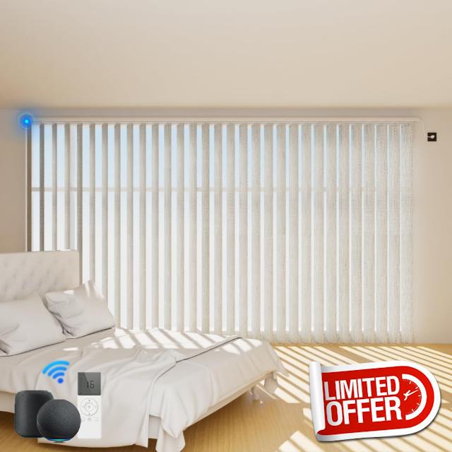 Motorized Vertical Blinds Work with Alexa Google Home