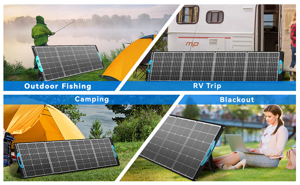 Portable Solar Panel for RV Trip, Solar Panel for Hiking Camping Blackout
