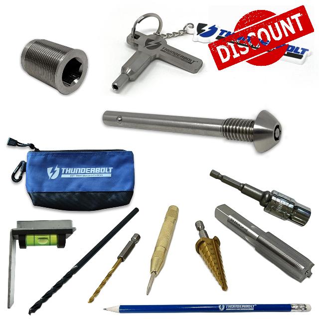 Lock Pin Anti-Theft Security Lock for Protecting Box Truck Overhead Roll Up Doors (with Installation Kit)
