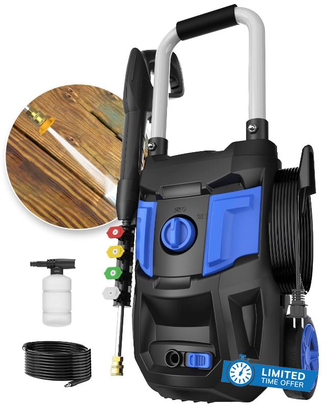 Electric Pressure Washer - 4500PSI Max 3.0GPM with 20FT Hose